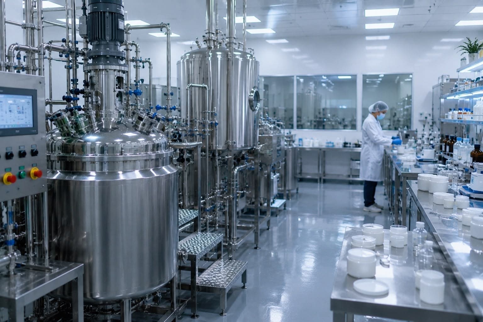Cuves de production en laboratoire